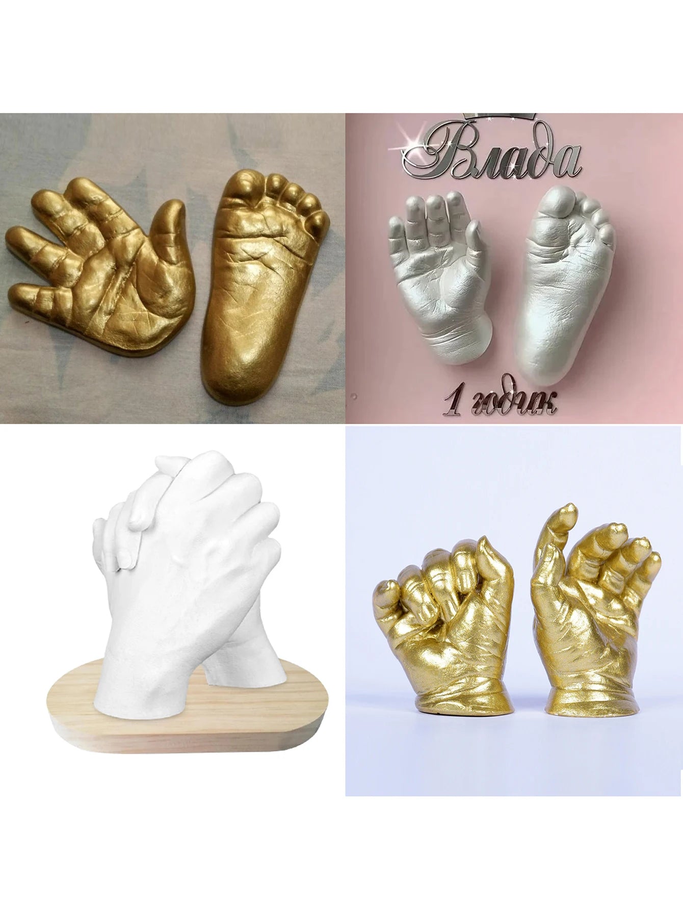 Three-Dimensional Hand Model Plaster Kit for Valentine's Day and Mother's Day Keepsakes